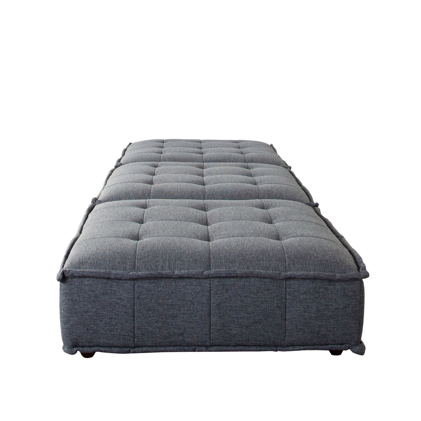 Platform 3-Piece Square Modular Lounger by Diamond Sofa Fabric w/ Bolstered, Non-Skid Backrest