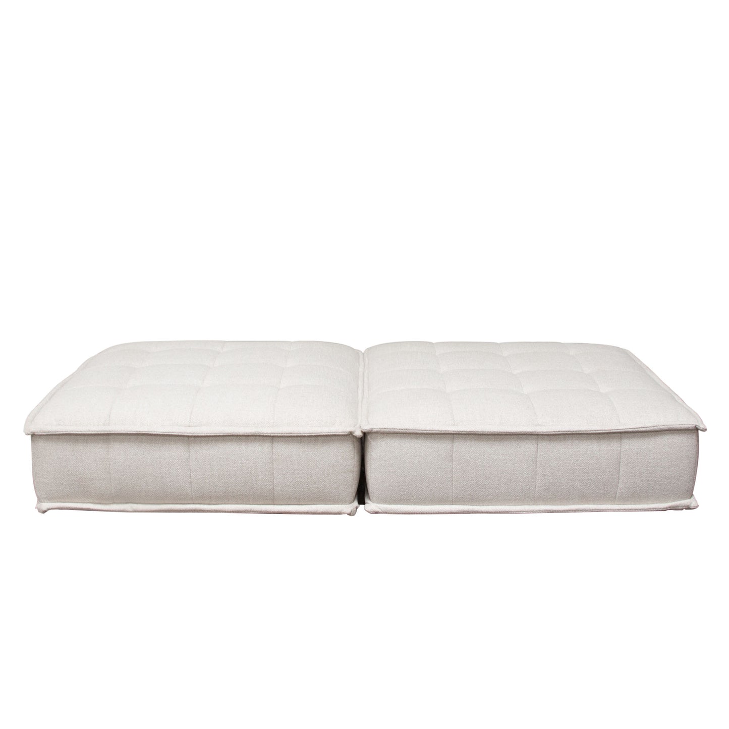 Platform 2-Piece Square Modular Lounger by Diamond Sofa, Non-Skid Backrest