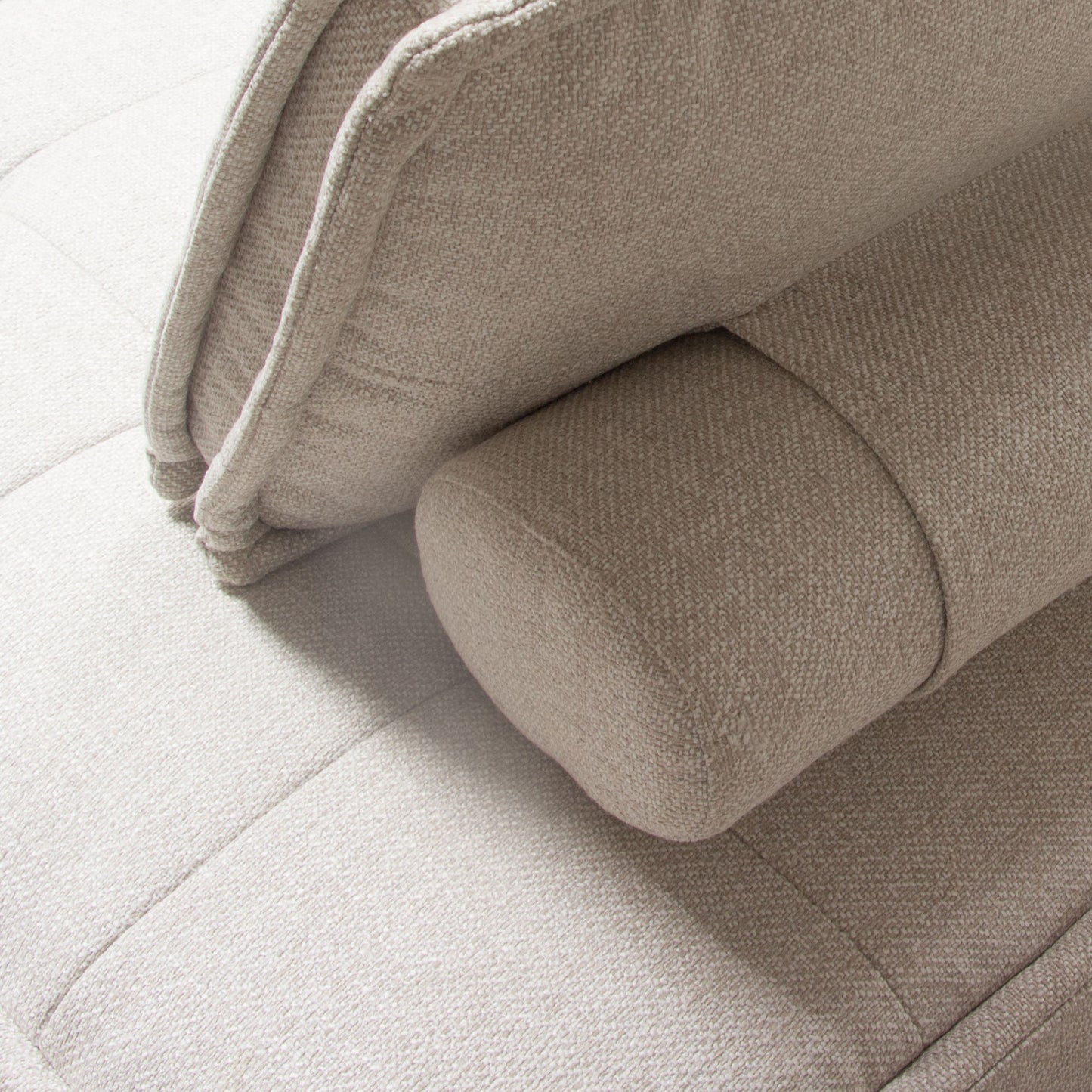 Platform 3-Piece Square Modular Lounger by Diamond Sofa Fabric w/ Bolstered, Non-Skid Backrest