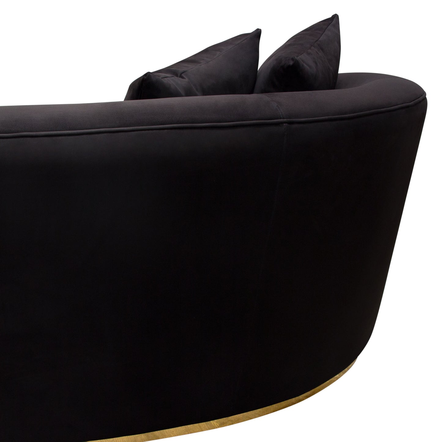 Raven Sofa Velvet Accent Trim by Diamond Sofa