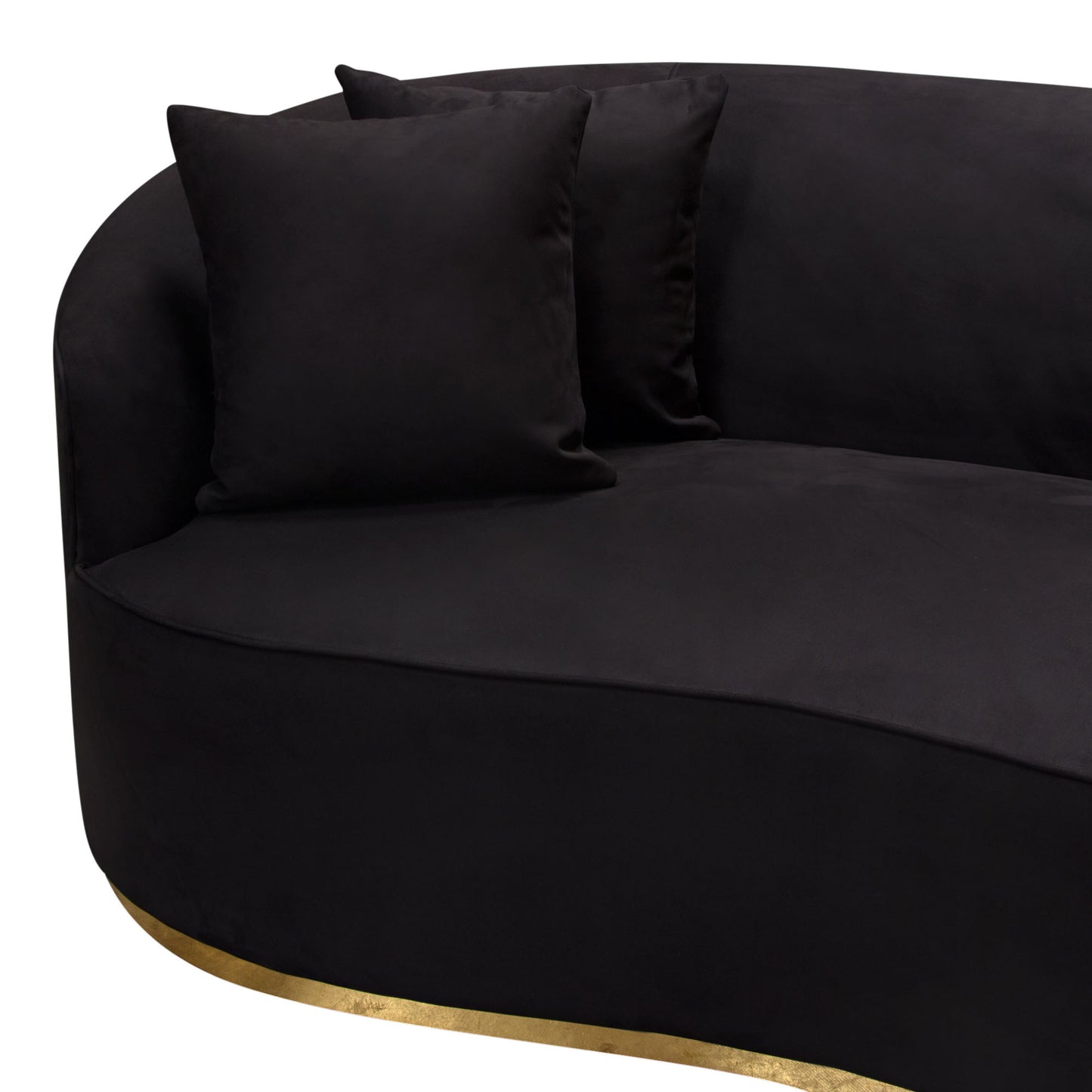 Raven Sofa Velvet Accent Trim by Diamond Sofa