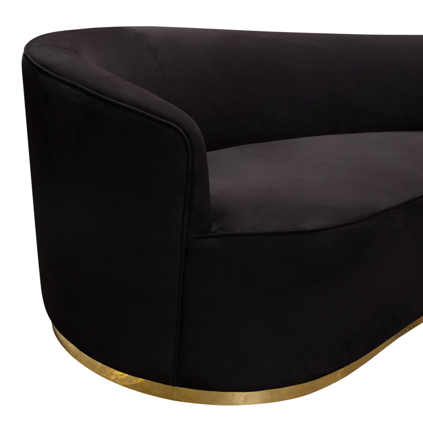 Raven Sofa Velvet Accent Trim by Diamond Sofa