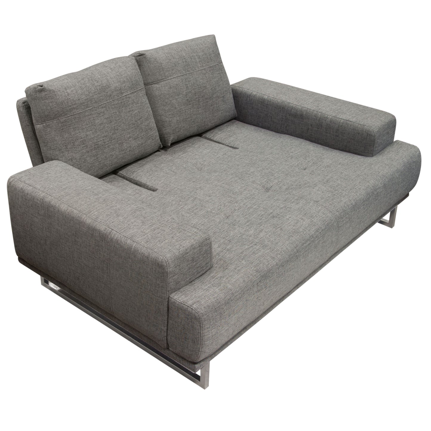 Russo Loveseat w/ Adjustable Seat Backs Leather/Fabric by Diamond Sofa