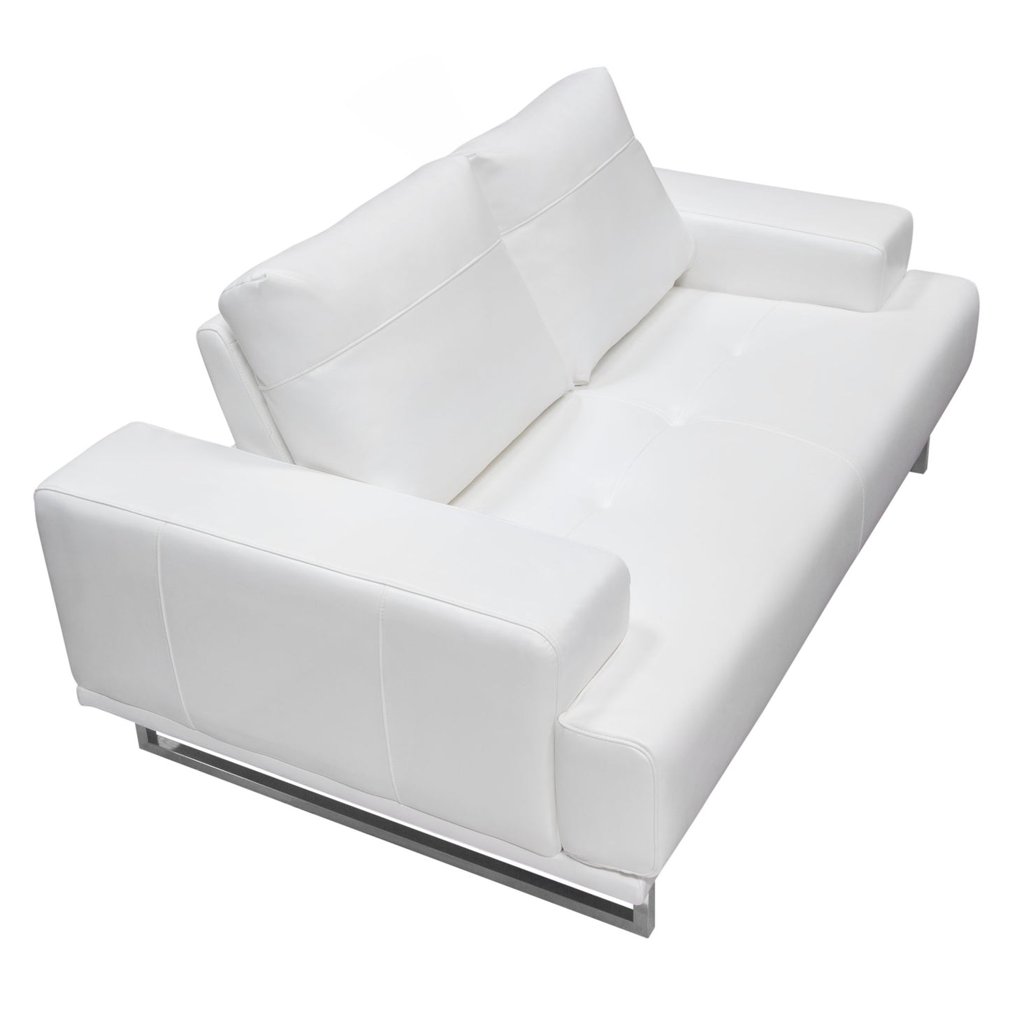 Russo Loveseat w/ Adjustable Seat Backs Leather/Fabric by Diamond Sofa