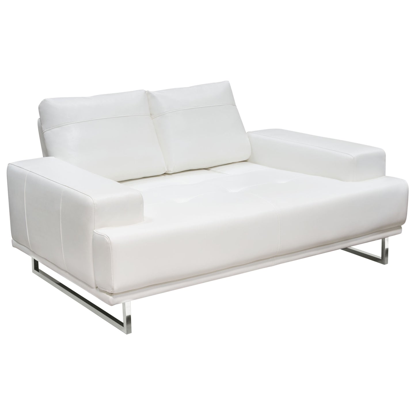 Russo Loveseat w/ Adjustable Seat Backs Leather/Fabric by Diamond Sofa