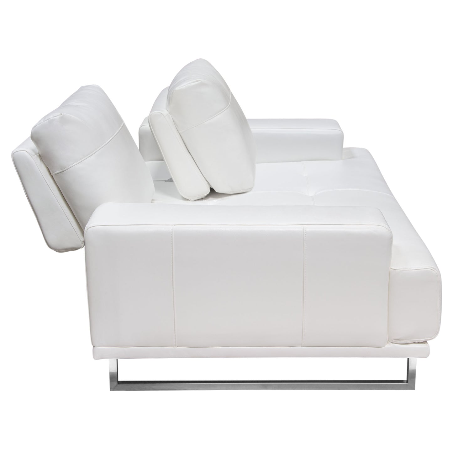 Russo Loveseat w/ Adjustable Seat Backs Leather/Fabric by Diamond Sofa