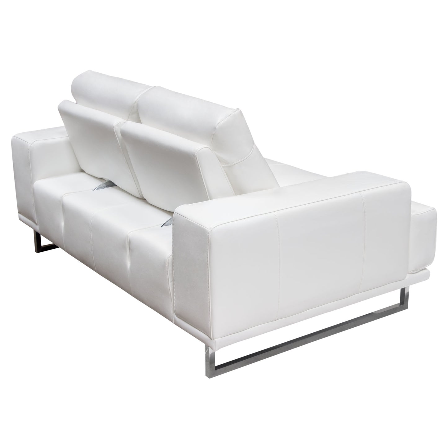 Russo Loveseat w/ Adjustable Seat Backs Leather/Fabric by Diamond Sofa