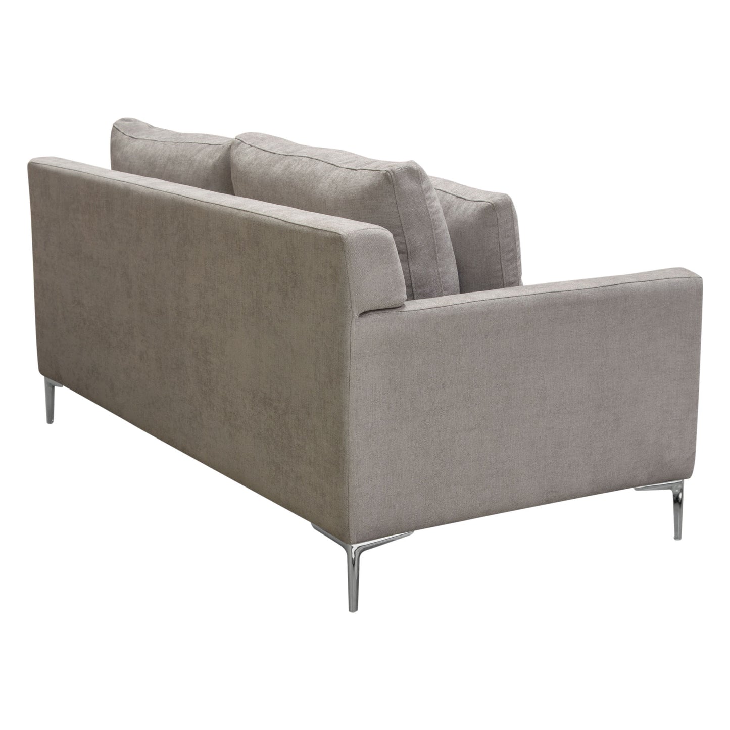 Seattle Loose Back Loveseat w/ Polished Silver Metal Leg by Diamond Sofa