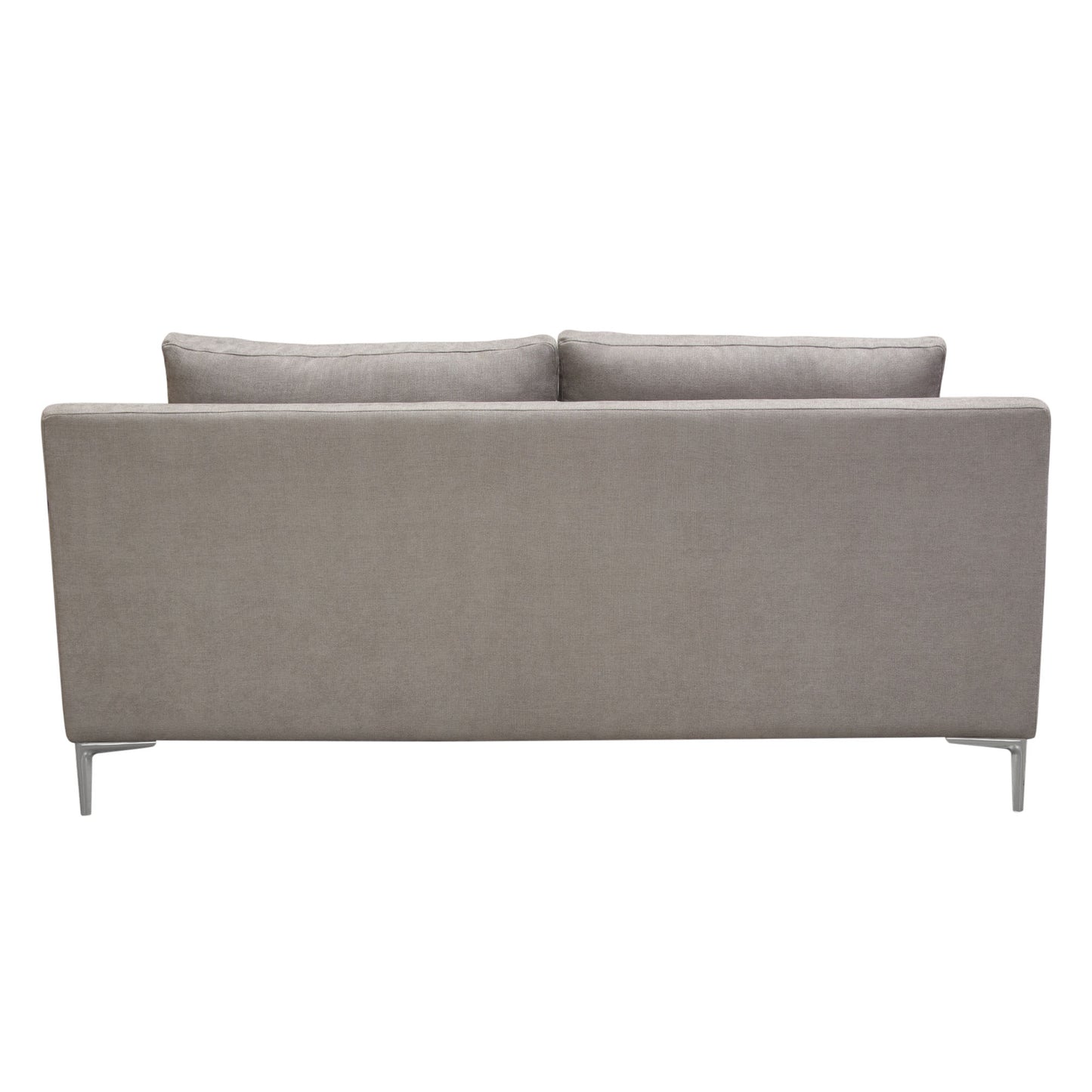 Seattle Loose Back Loveseat w/ Polished Silver Metal Leg by Diamond Sofa