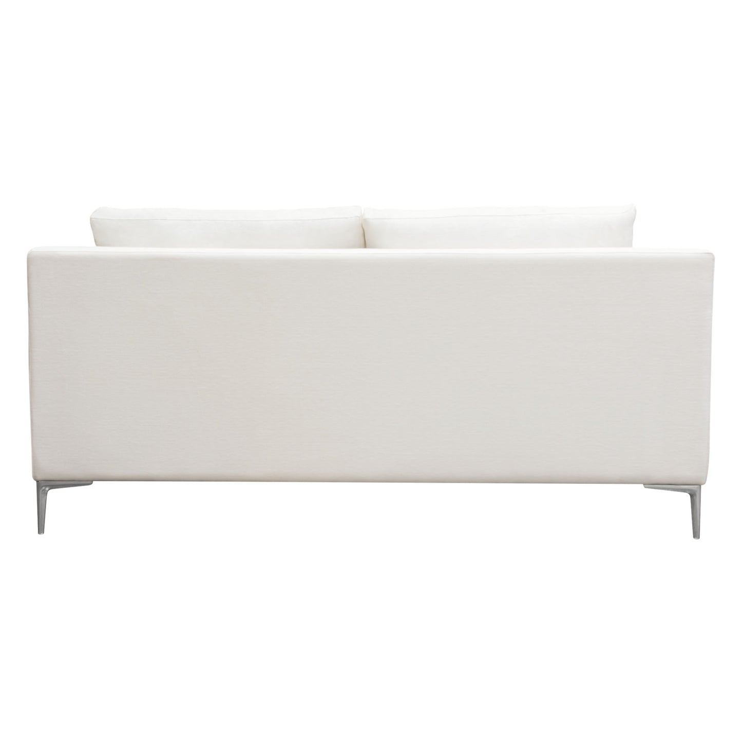 Seattle Loose Back Loveseat w/ Polished Silver Metal Leg by Diamond Sofa