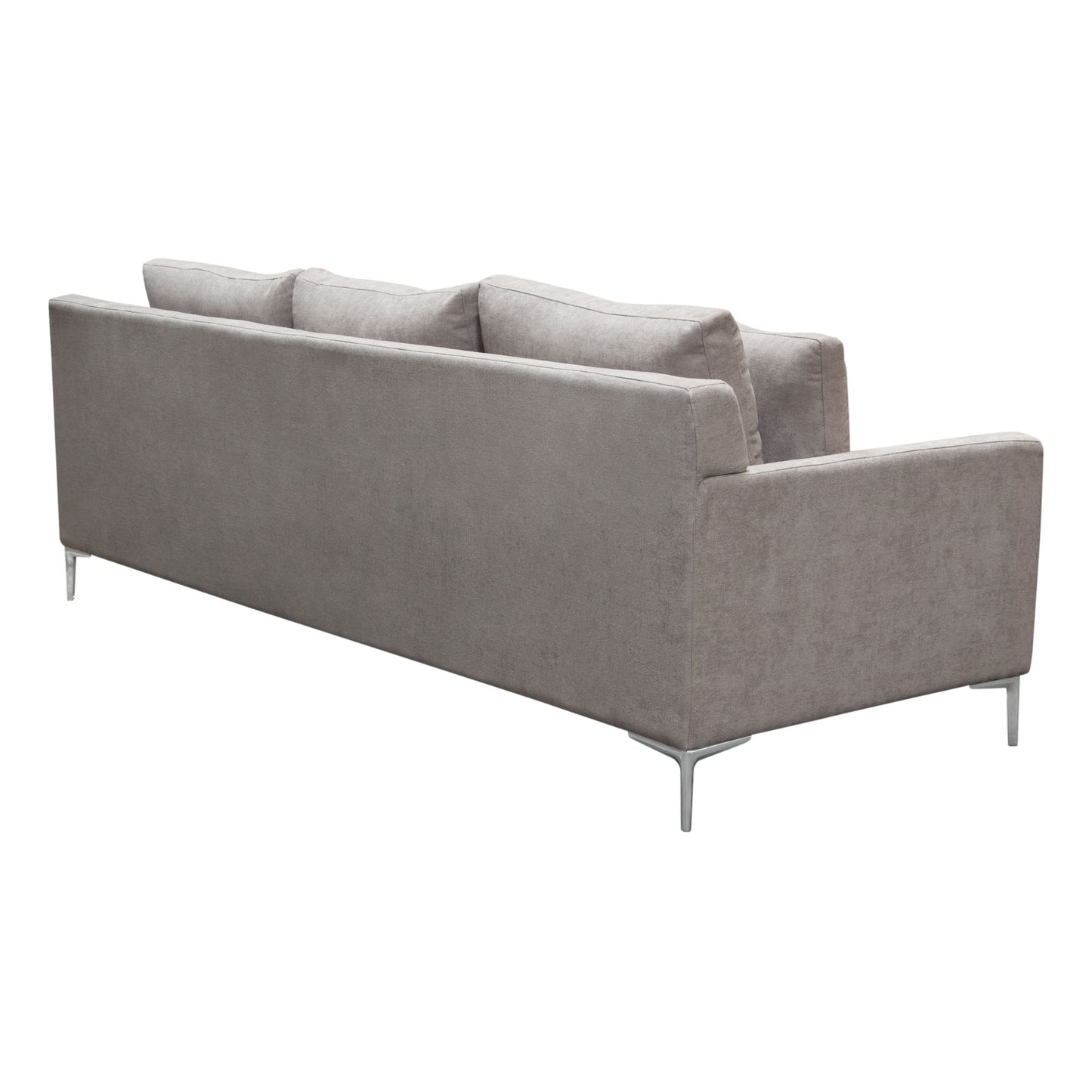 Seattle Loose Back Sofa w/ Polished Silver Metal Leg by Diamond Sofa