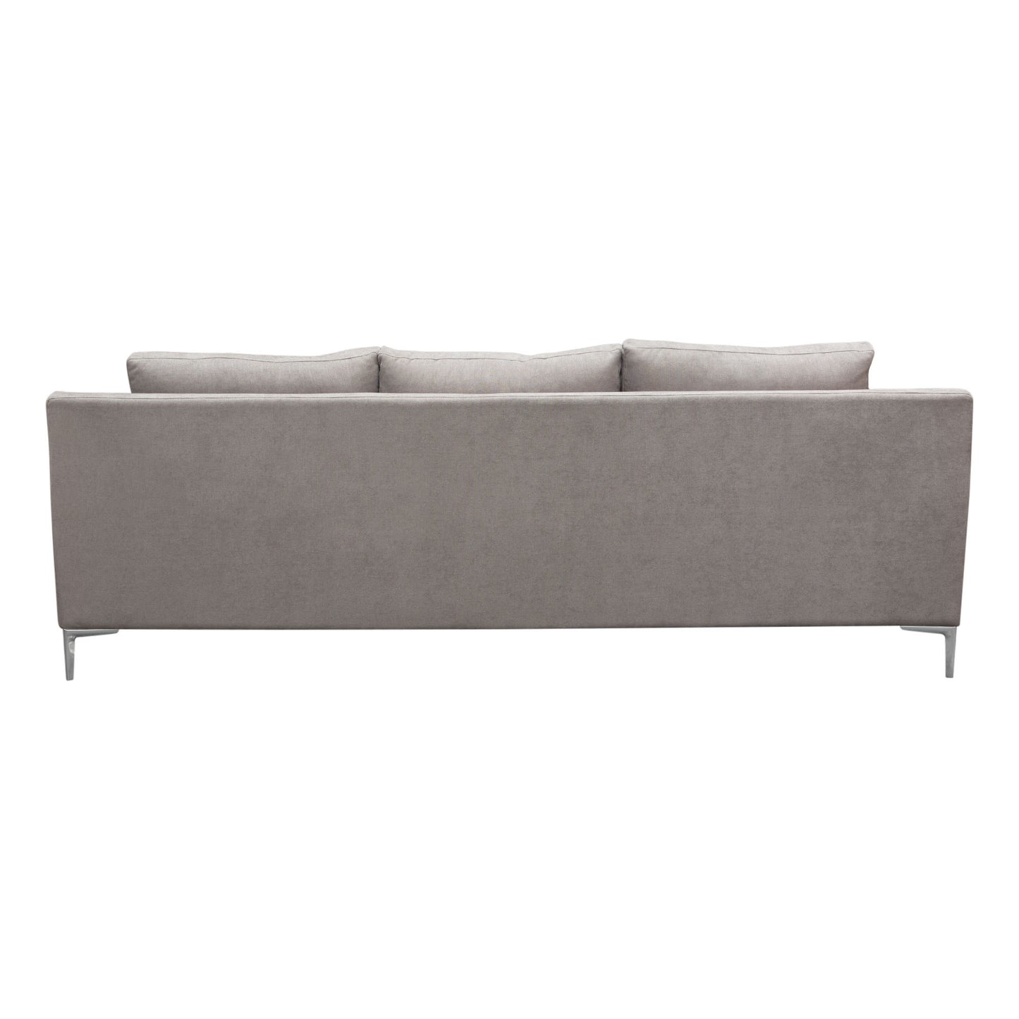 Seattle Loose Back Sofa w/ Polished Silver Metal Leg by Diamond Sofa