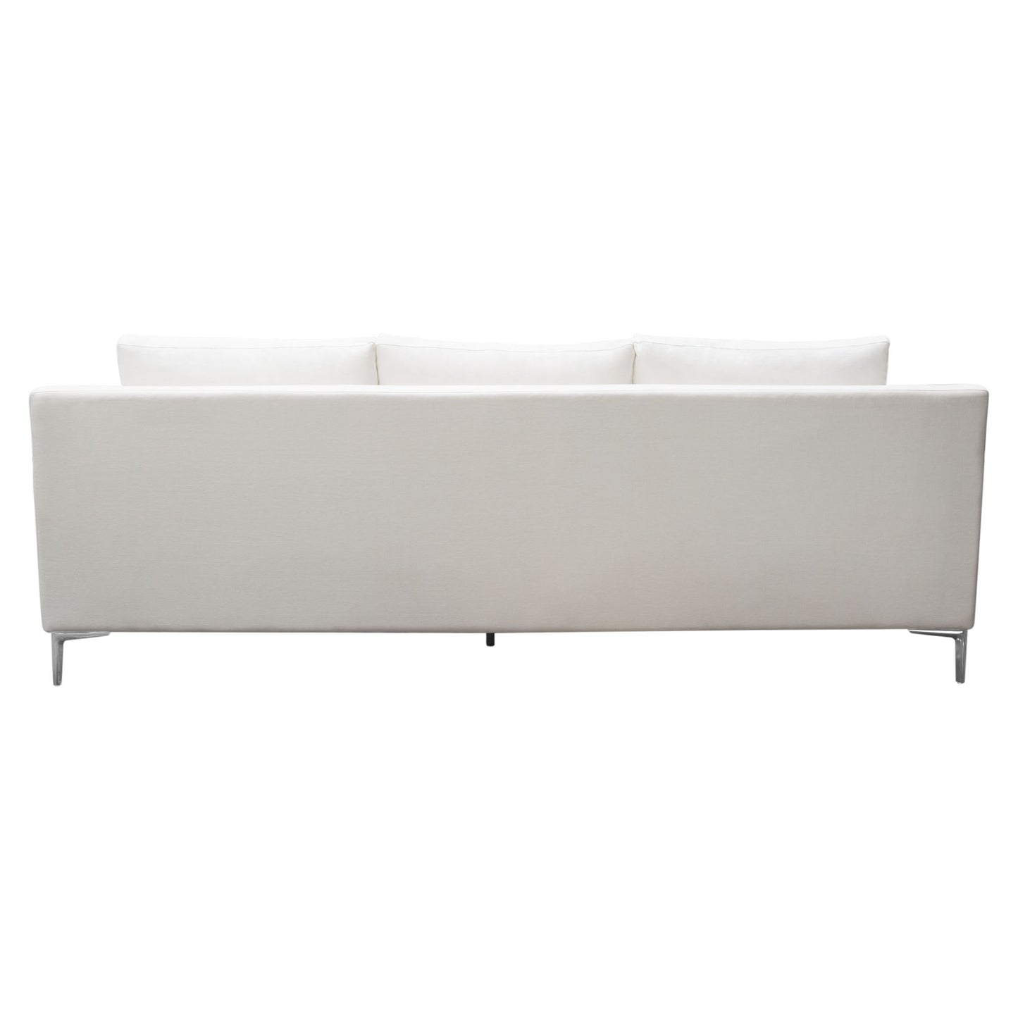 Seattle Loose Back Sofa w/ Polished Silver Metal Leg by Diamond Sofa