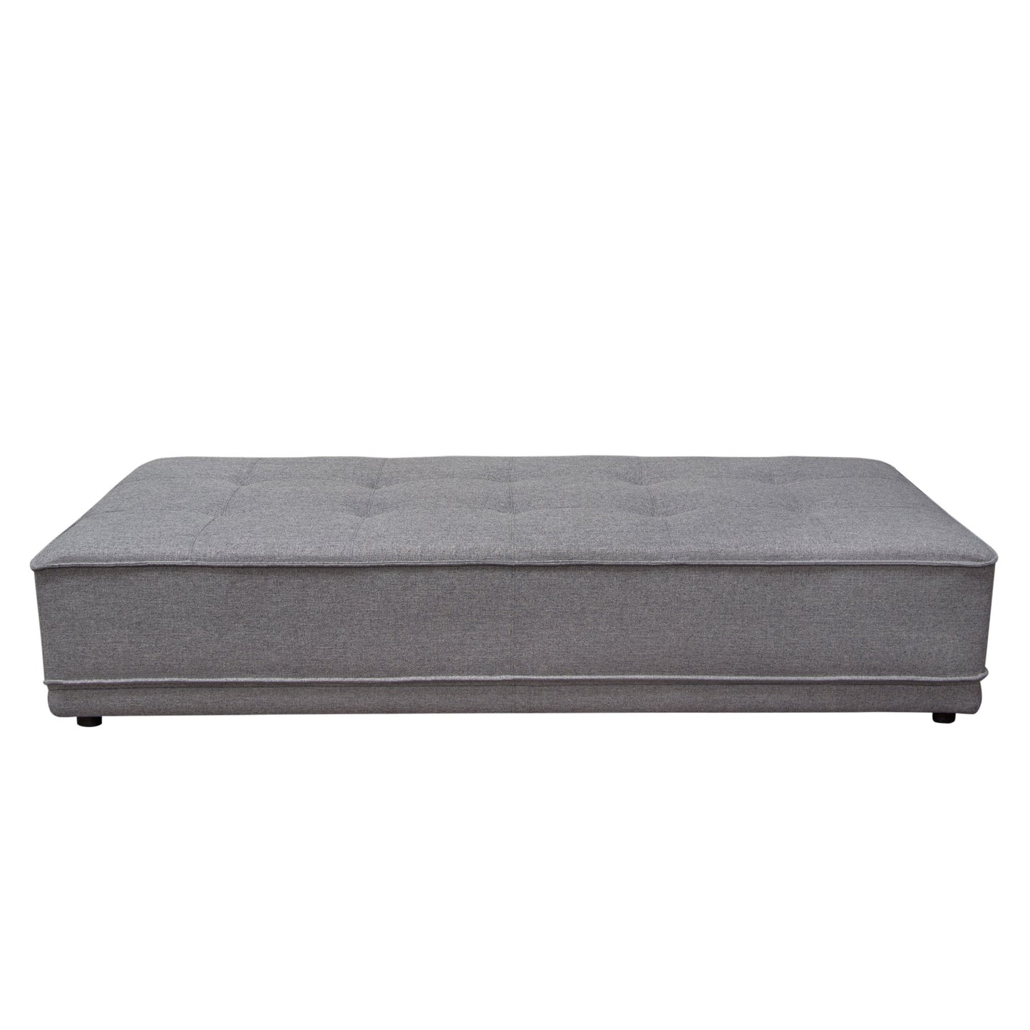 Slate 2PC Lounge Seating Platforms with Moveable Backrest Supports in Grey Polyester Fabric by Diamond Sofa