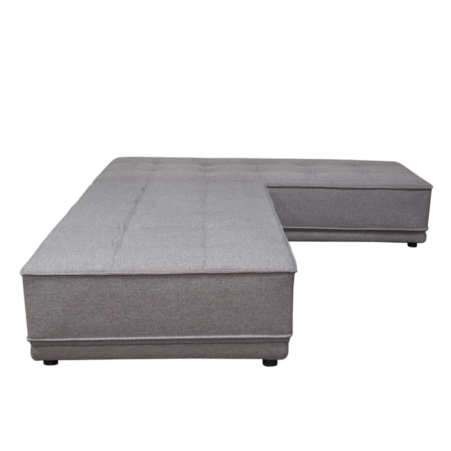 Slate 2PC Lounge Seating Platforms with Moveable Backrest Supports in Grey Polyester Fabric by Diamond Sofa