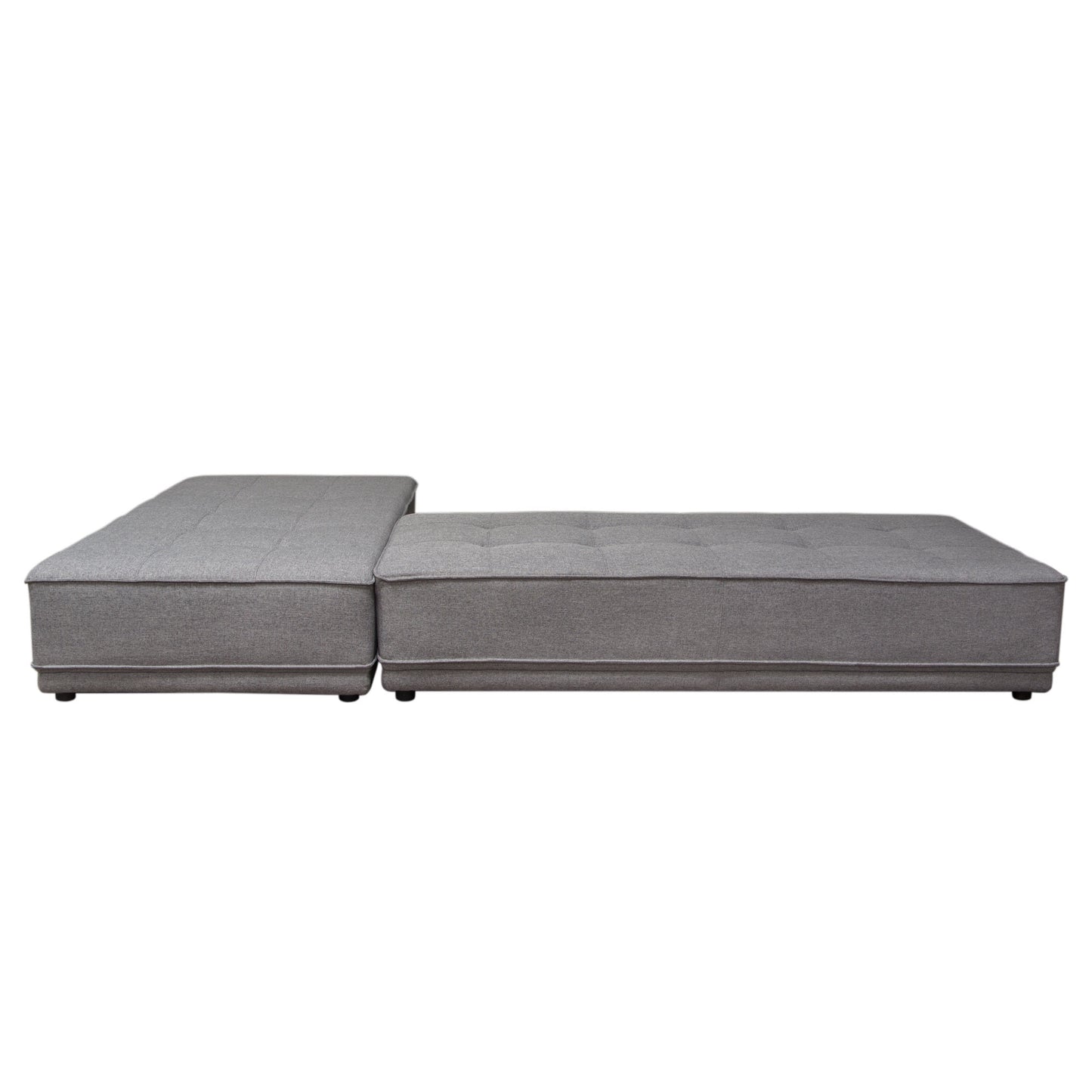 Slate 2PC Lounge Seating Platforms with Moveable Backrest Supports in Grey Polyester Fabric by Diamond Sofa