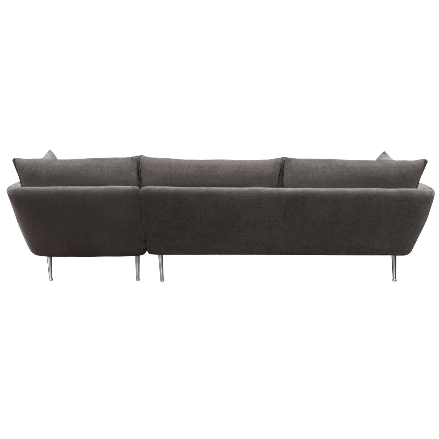 Vantage RF 2PC Sectional Fabric w/ Brushed Metal Legs by Diamond Sofa