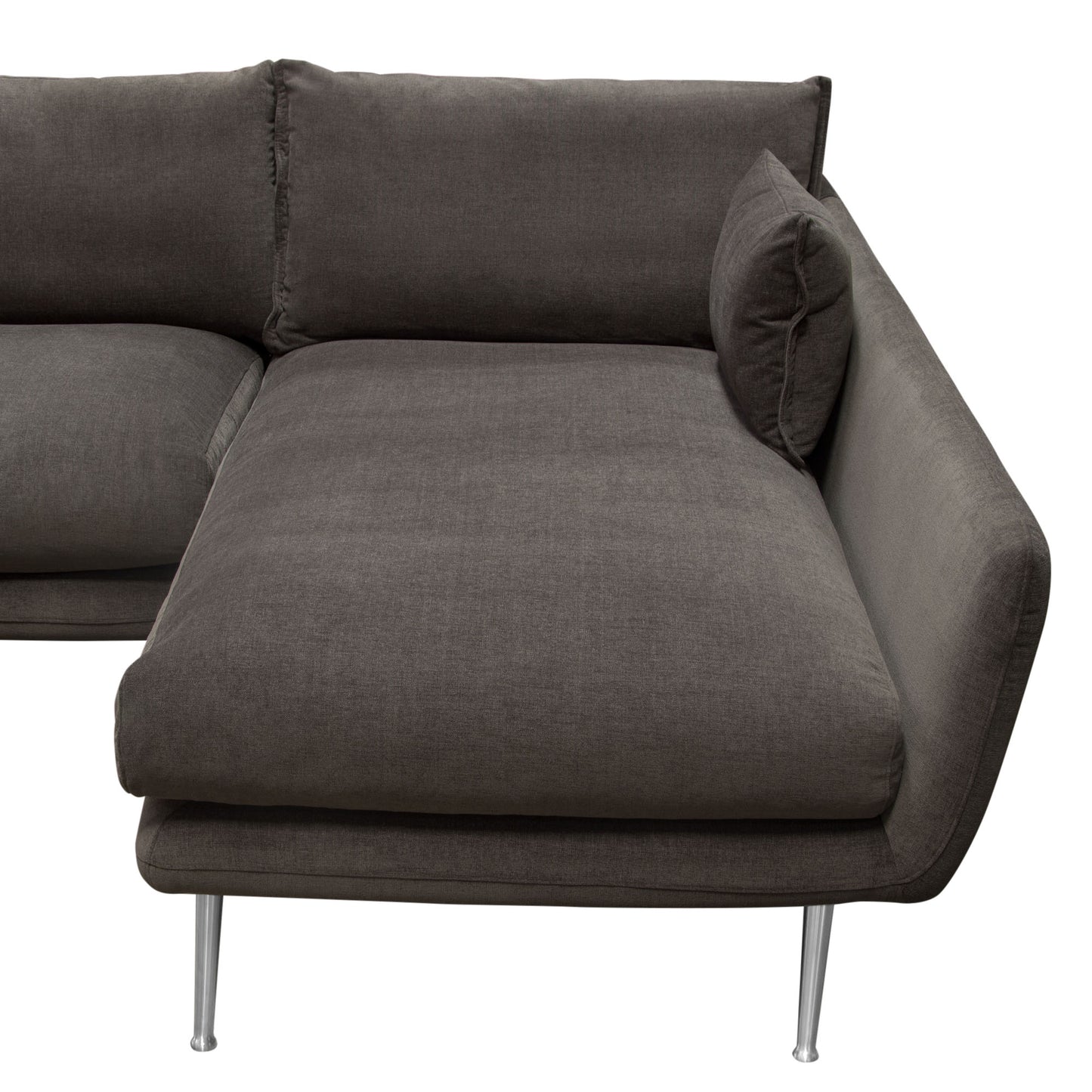 Vantage RF 2PC Sectional Fabric w/ Brushed Metal Legs by Diamond Sofa