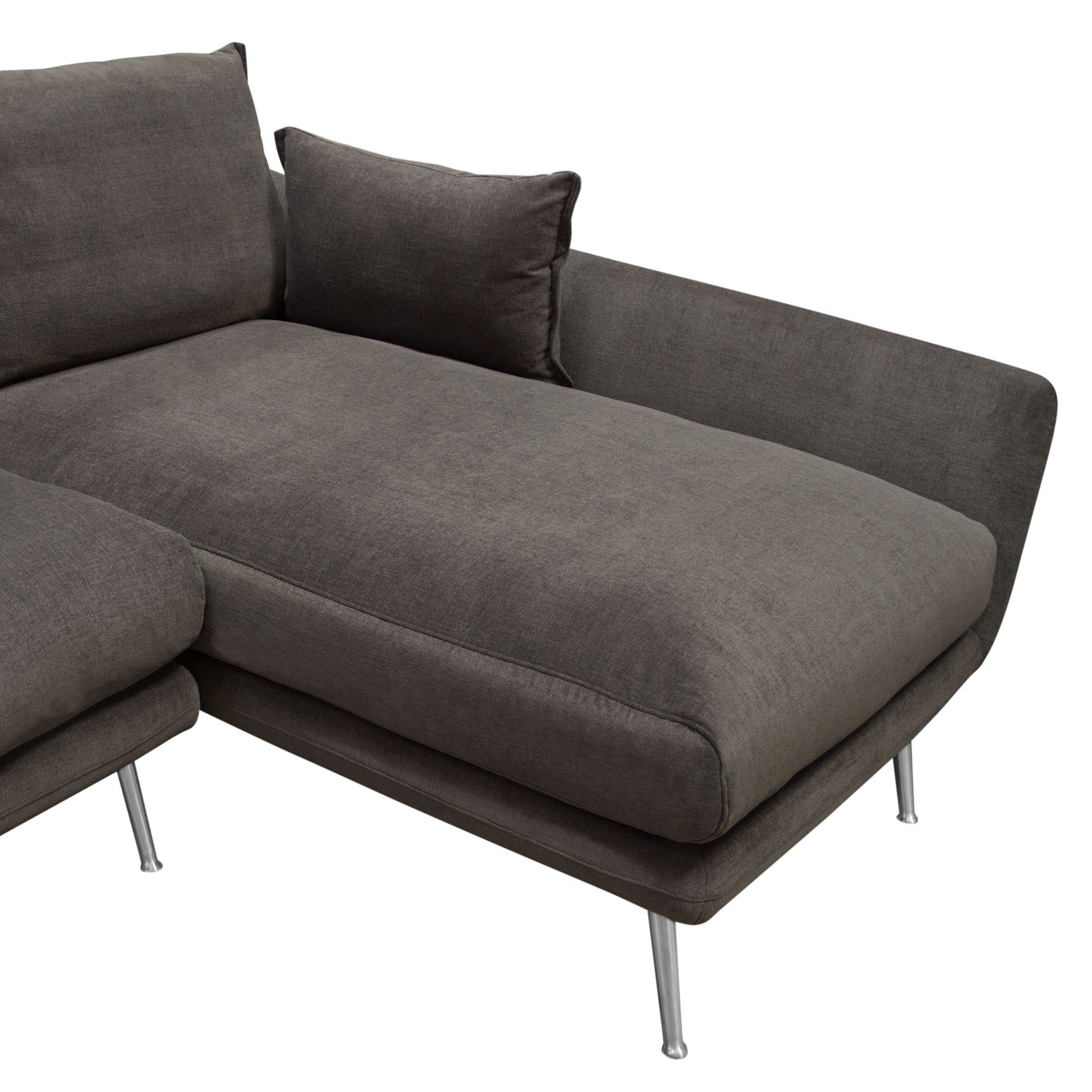 Vantage RF 2PC Sectional Fabric w/ Brushed Metal Legs by Diamond Sofa