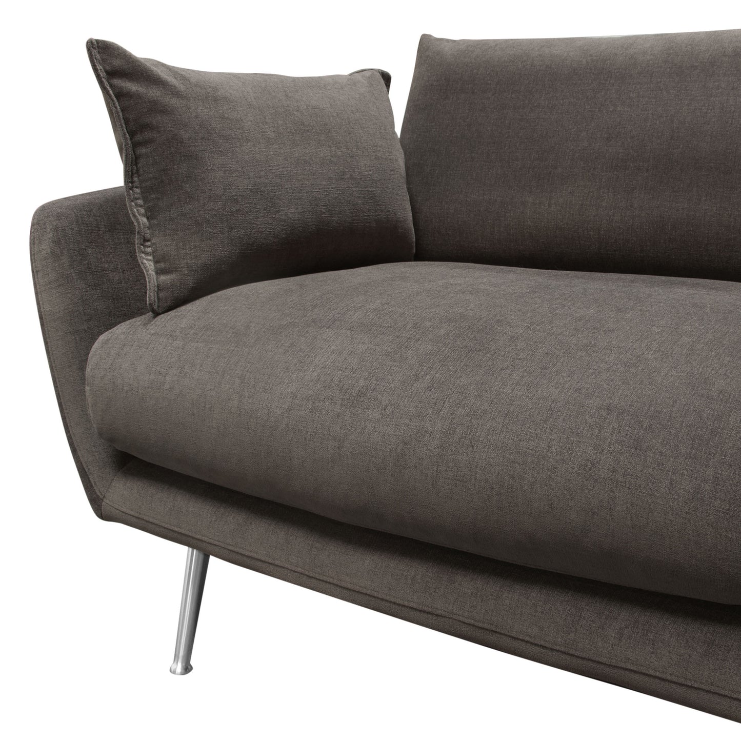 Vantage RF 2PC Sectional Fabric w/ Brushed Metal Legs by Diamond Sofa