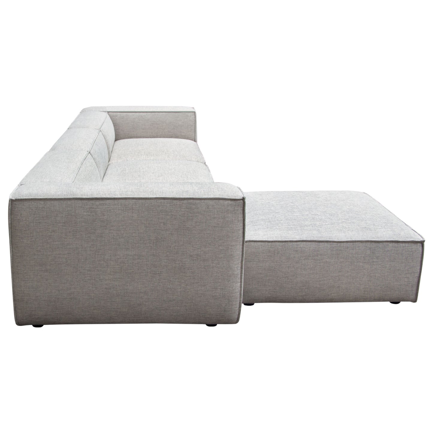 Vice 4PC Modular Sectional in Barley Fabric with Ottoman by Diamond Sofa VICE4PCBA