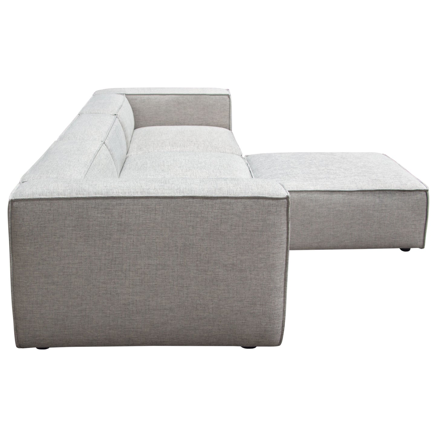 Vice 4PC Modular Sectional in Barley Fabric with Ottoman by Diamond Sofa VICE4PCBA