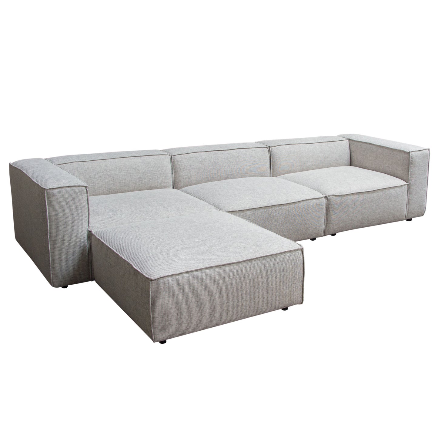 Vice 4PC Modular Sectional in Barley Fabric with Ottoman by Diamond Sofa VICE4PCBA