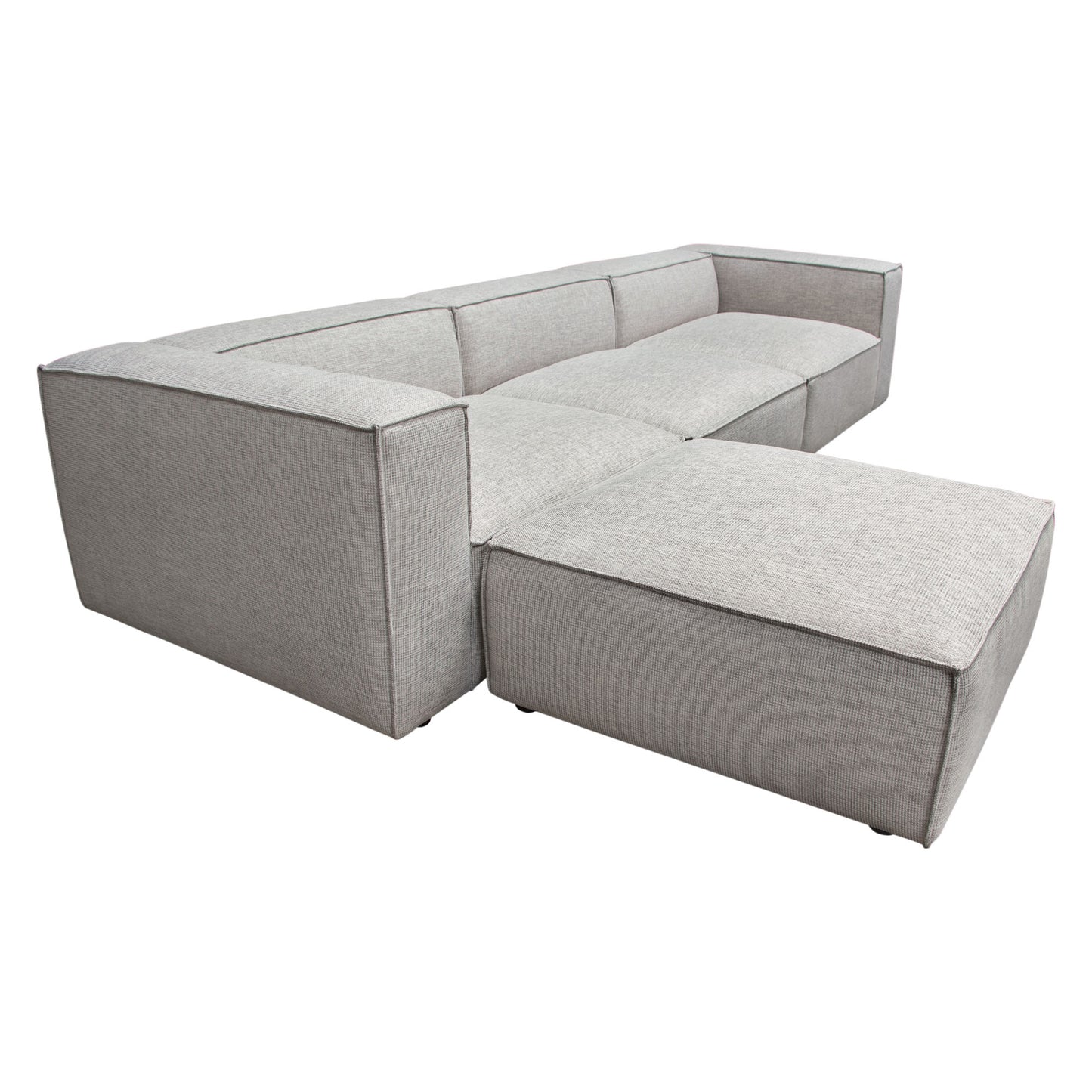 Vice 4PC Modular Sectional in Barley Fabric with Ottoman by Diamond Sofa VICE4PCBA