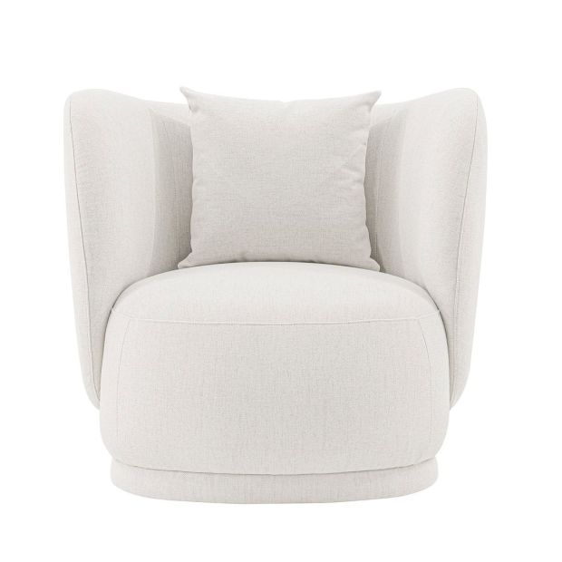 Manhattan Comfort Contemporary Siri Linen Accent Chair with Pillows