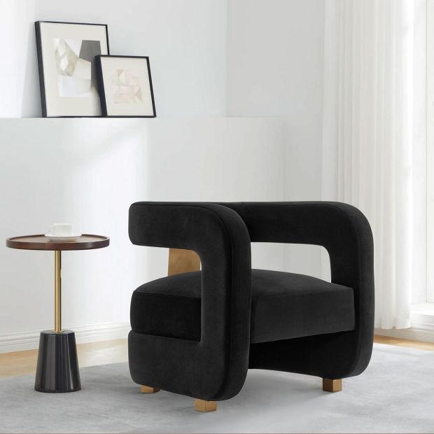 Manhattan Comfort Modern Amirah Velvet Accent Chair