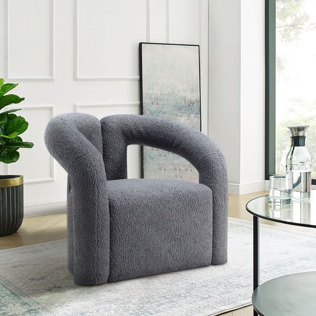 Manhattan Comfort Modern Darian Boucle Accent Chair