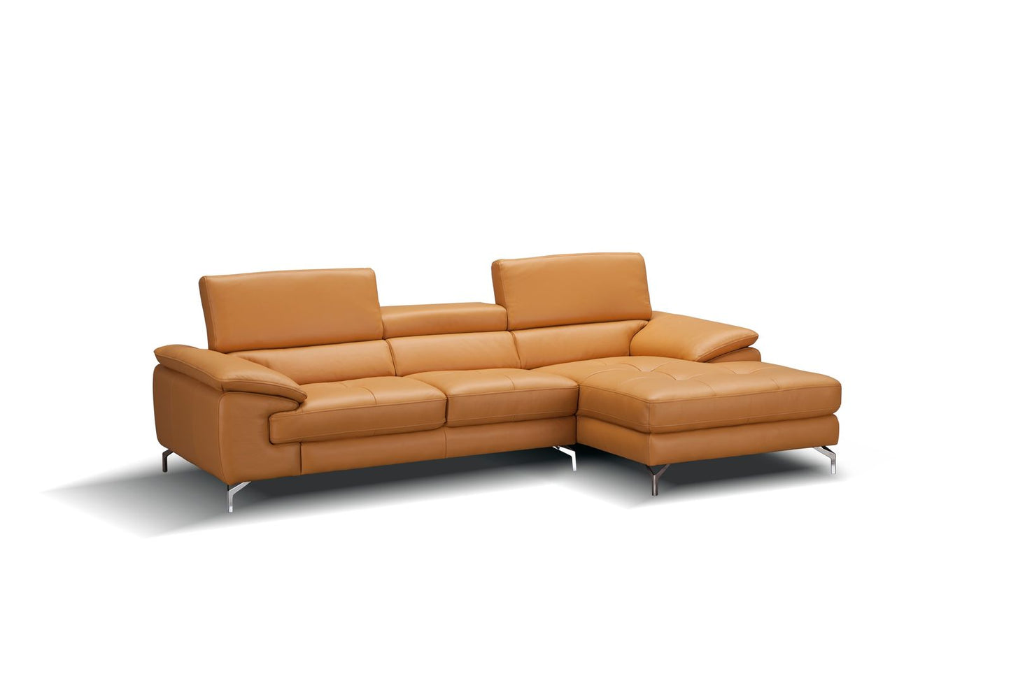 J&M Furniture A973B Italian Leather Mini Sectional