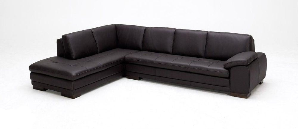 J&M Furniture 625 Italian Leather Sectional Grey