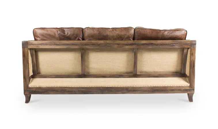 Moe's Home Darlington Sofa Grazed Brown Leather PK-1031-03