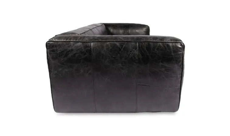 Moe's Home Kirby Sofa Darkstar Black Leather PK-1032-25