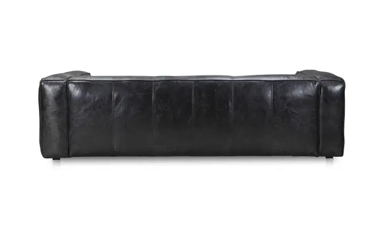 Moe's Home Kirby Sofa Darkstar Black Leather PK-1032-25