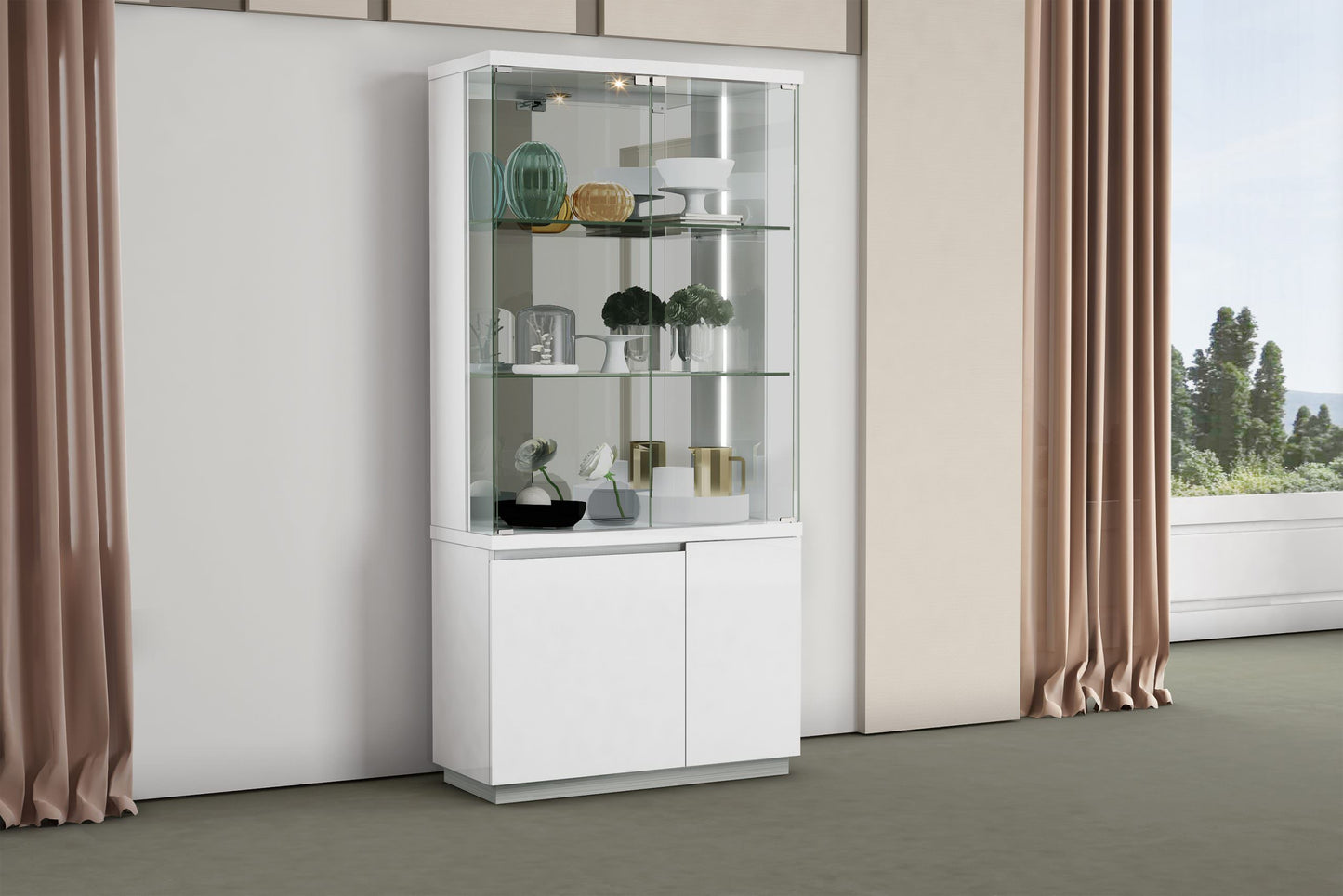 Whiteline Cameron Vitrine CB1686-WHT