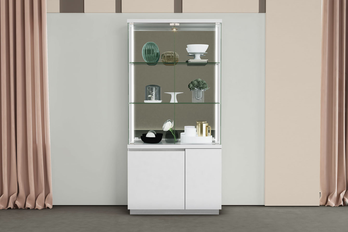 Whiteline Cameron Vitrine CB1686-WHT