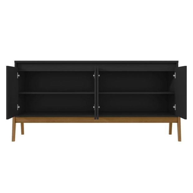 Manhattan Comfort Mid-Century Modern Gales 63.32 Sideboard with Solid Wood Legs