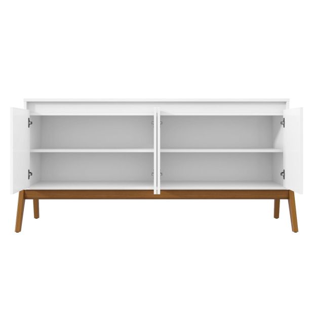 Manhattan Comfort Mid-Century Modern Gales 63.32 Sideboard with Solid Wood Legs