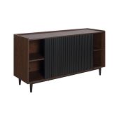 Manhattan Comfort Duane 59.05 Modern Ribbed Sideboard with Adjustable Shelves
