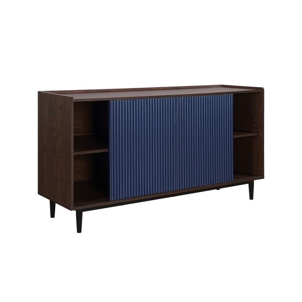 Manhattan Comfort Duane 59.05 Modern Ribbed Sideboard with Adjustable Shelves