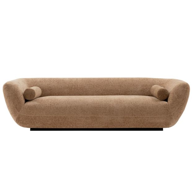 Manhattan Comfort Contemporary Ulka Boucle Sofa with Pillows