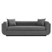 Manhattan Comfort Contemporary Edmonda Velvet Sofa with Pillows